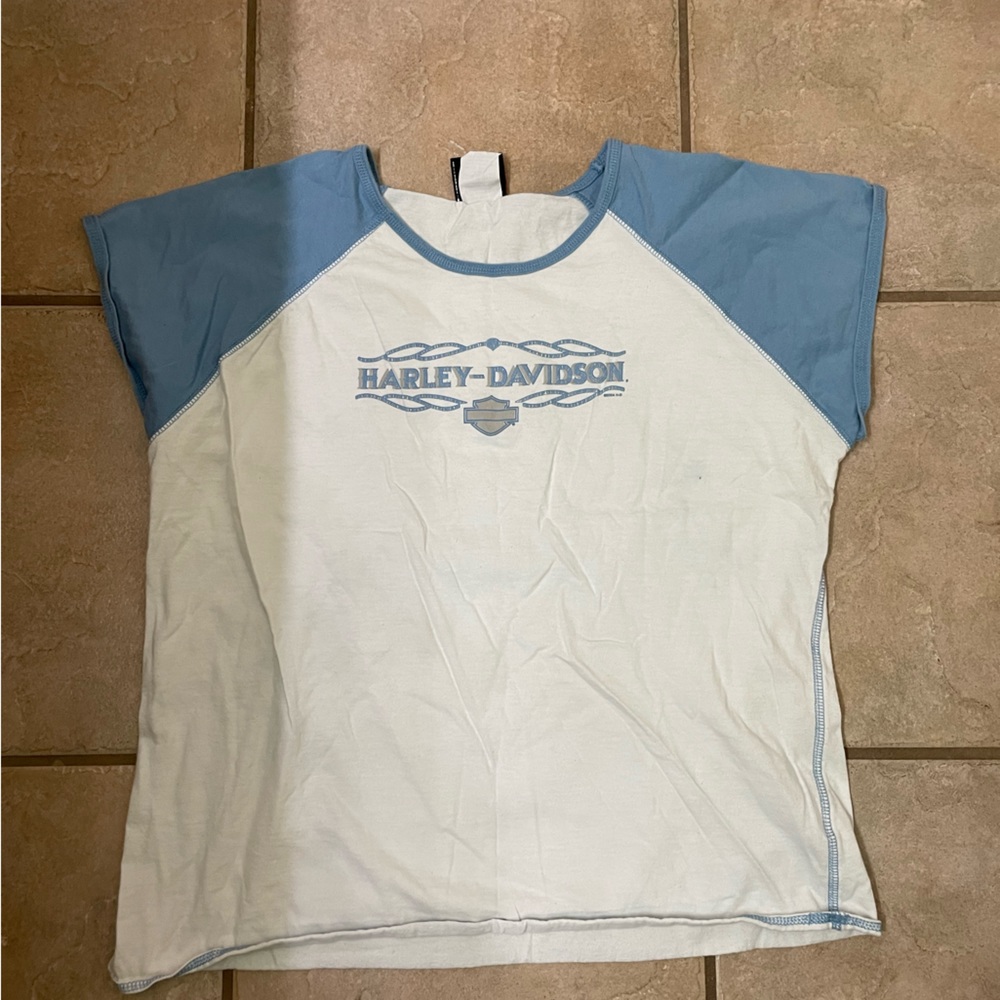 Vintage Y2K, Harley Davidson, short sleeve top